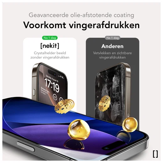 NEKIT Pure iPhone 17 Pro Max Tempered GRS Glass Installatiebox (2-Pack) afbeelding 10