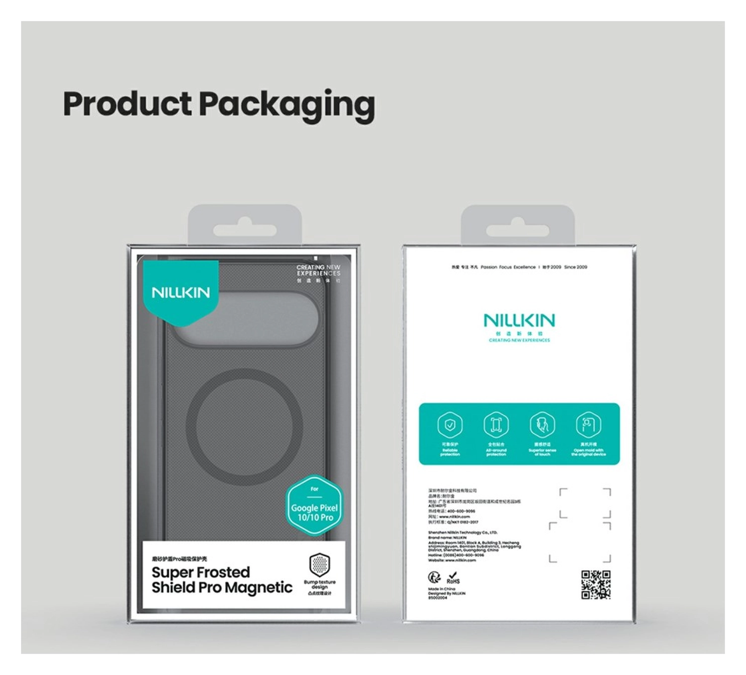 Nillkin Frosted Shield Google Pixel 10 / 10 Pro Hoesje MagSafe Transparant Zwart afbeelding 12