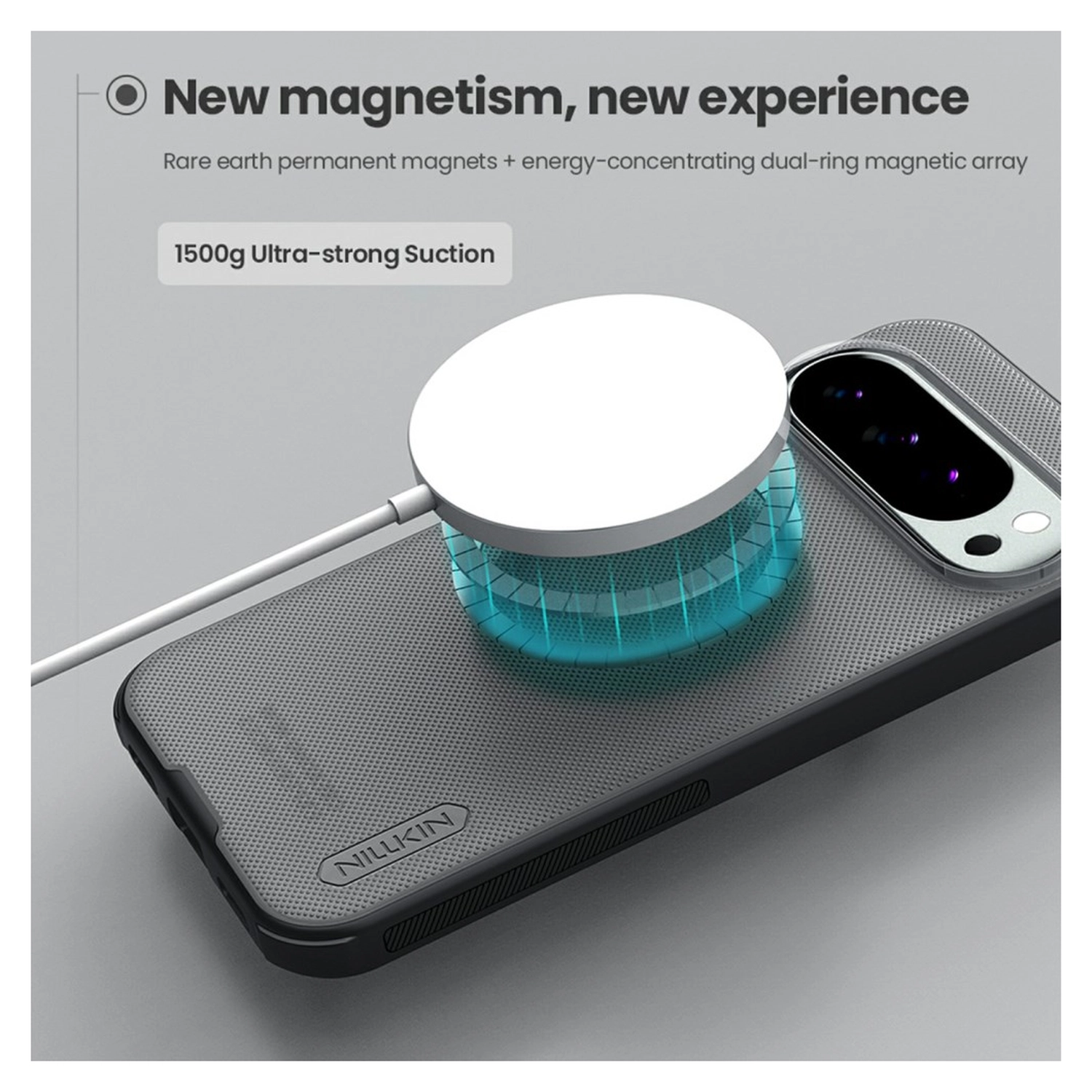 Nillkin Frosted Shield Google Pixel 10 / 10 Pro Hoesje MagSafe Transparant Zwart afbeelding 3