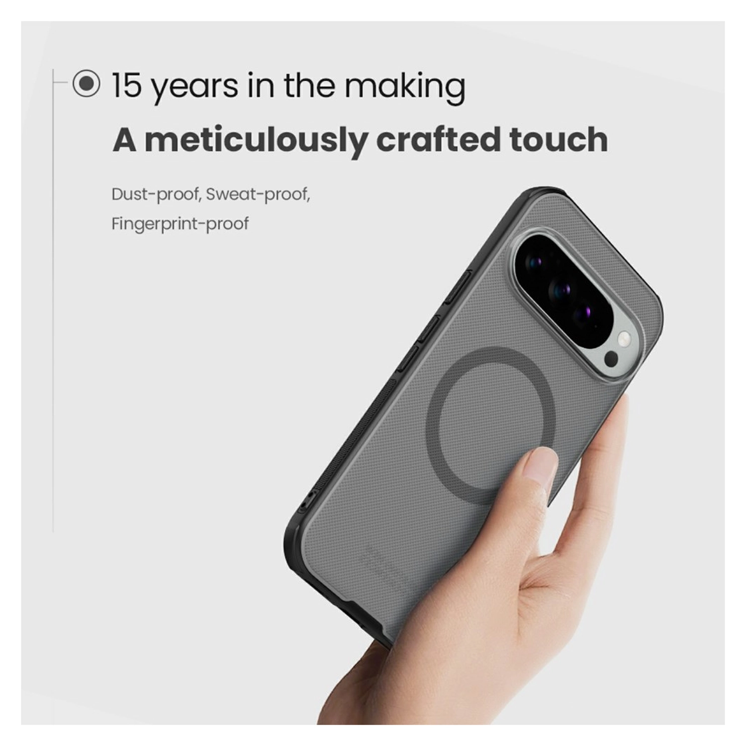 Nillkin Frosted Shield Google Pixel 10 / 10 Pro Hoesje MagSafe Transparant Zwart afbeelding 4