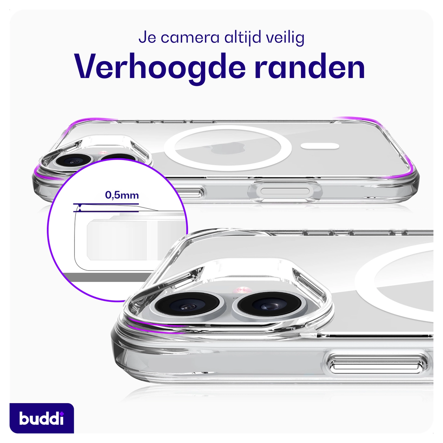 Buddi Core Apple iPhone 17 Hoesje MagSafe Back Cover Transparant afbeelding 8