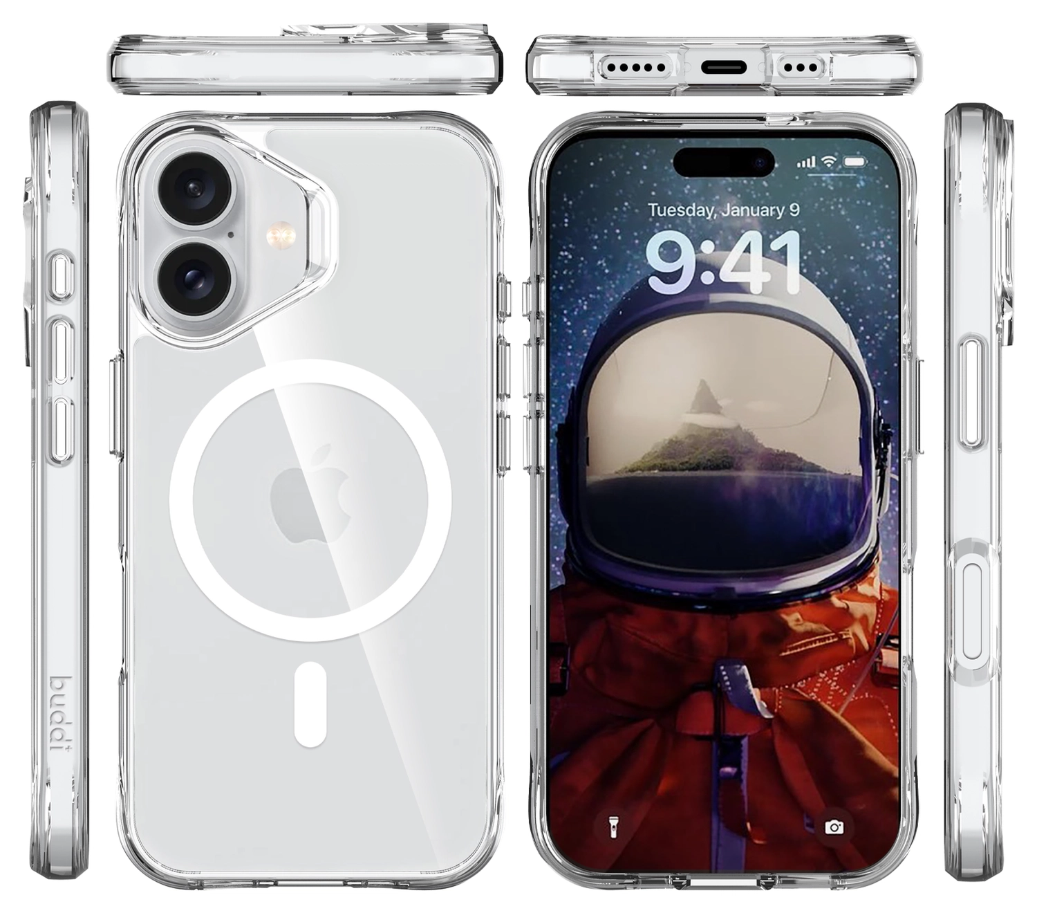 Buddi Core Apple iPhone 17 Hoesje MagSafe Back Cover Transparant afbeelding 11