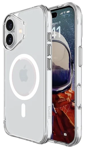 Buddi Core Apple iPhone 17 Hoesje MagSafe Back Cover Matte Transparant afbeelding 1