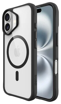 Buddi Hybrid Apple iPhone 17 Hoesje MagSafe Back Cover Transparant Zwart