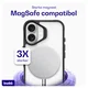 Buddi Hybrid Apple iPhone 17 Hoesje MagSafe Back Cover Transparant Zwart afbeelding 4