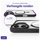 Buddi Hybrid Apple iPhone 17 Hoesje MagSafe Back Cover Transparant Zwart afbeelding 6