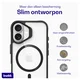 Buddi Hybrid Apple iPhone 17 Hoesje MagSafe Back Cover Transparant Zwart afbeelding 7