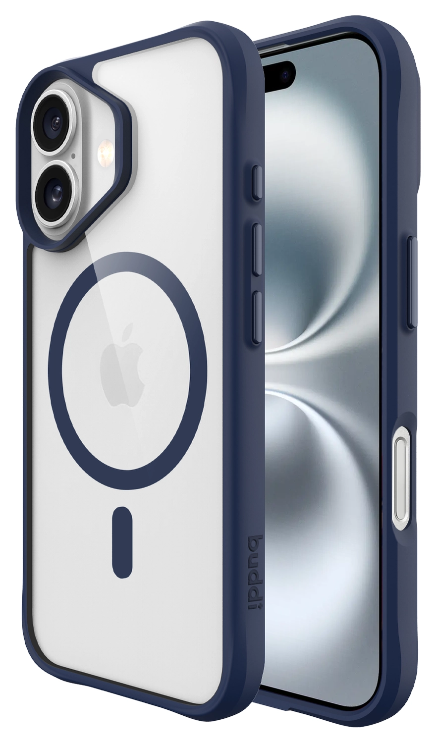 Buddi Hybrid Apple iPhone 17 Hoesje MagSafe Back Cover Transparant Blauw afbeelding 1