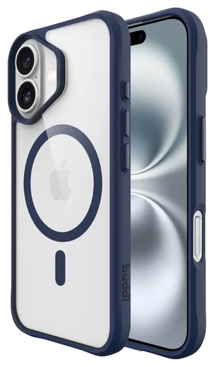Buddi Hybrid Apple iPhone 17 Hoesje MagSafe Back Cover Transparant Blauw afbeelding 1