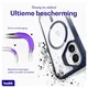 Buddi Hybrid Apple iPhone 17 Hoesje MagSafe Back Cover Transparant Blauw afbeelding 3