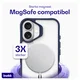 Buddi Hybrid Apple iPhone 17 Hoesje MagSafe Back Cover Transparant Blauw afbeelding 4