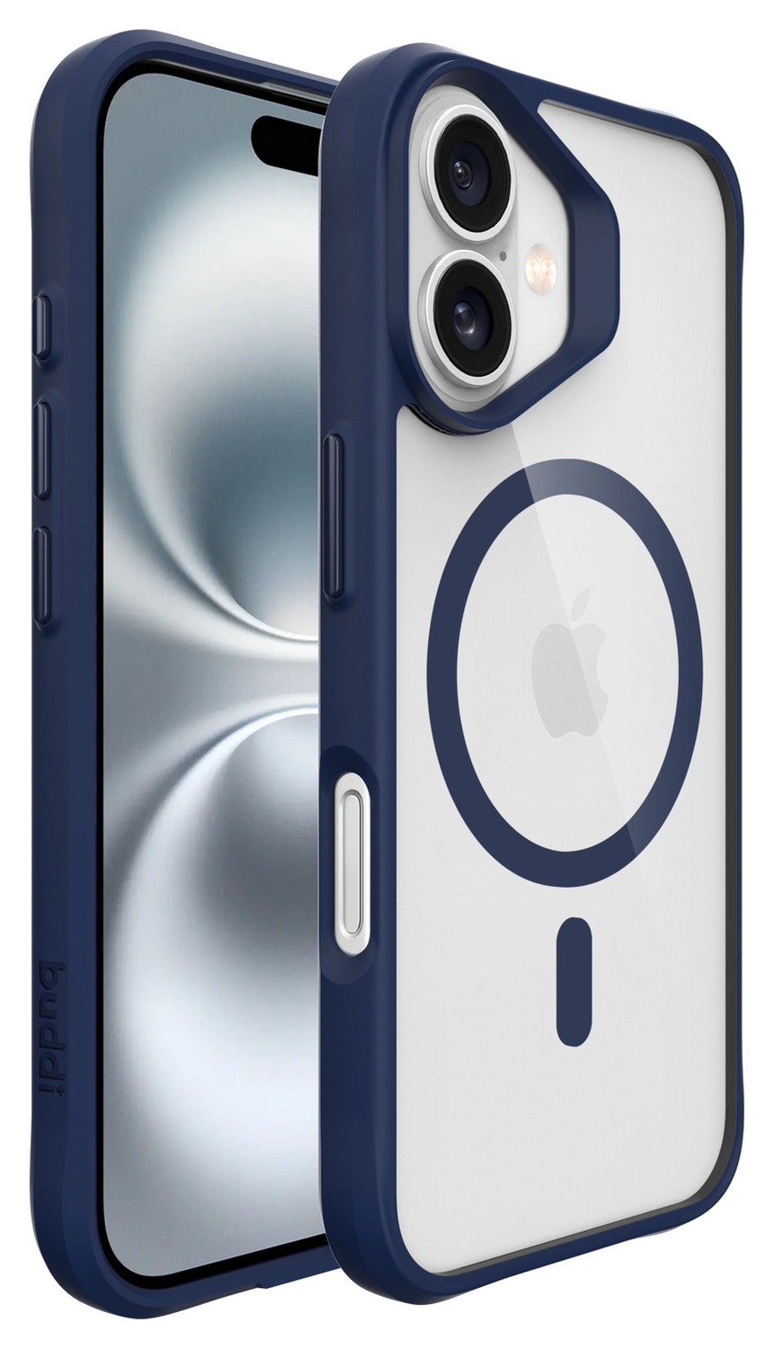 Buddi Hybrid Apple iPhone 17 Hoesje MagSafe Back Cover Transparant Blauw afbeelding 9