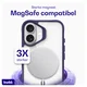 Buddi Hybrid Apple iPhone 17 Hoesje MagSafe Back Cover Transparant Paars afbeelding 4