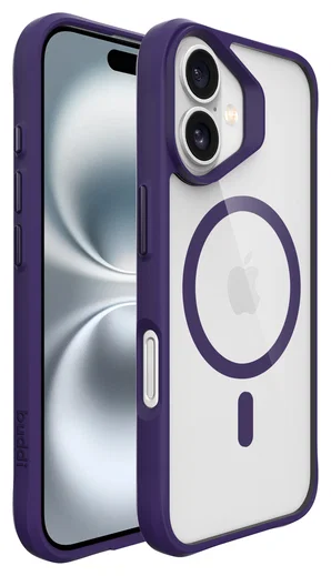 Buddi Hybrid Apple iPhone 17 Hoesje MagSafe Back Cover Transparant Paars afbeelding 9