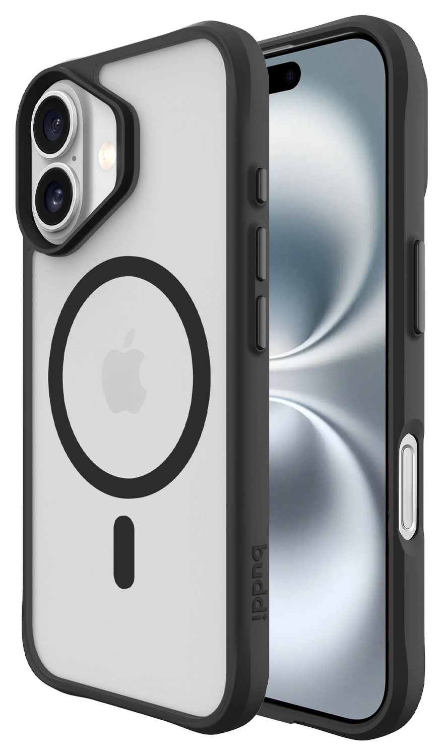 Buddi Hybrid Apple iPhone 17 Hoesje MagSafe Back Cover Matte Zwart afbeelding 1