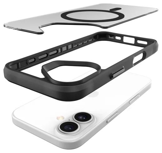 Buddi Hybrid Apple iPhone 17 Hoesje MagSafe Back Cover Matte Zwart afbeelding 11