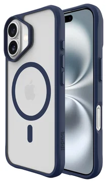 Buddi Hybrid Apple iPhone 17 Hoesje MagSafe Back Cover Matte Blauw