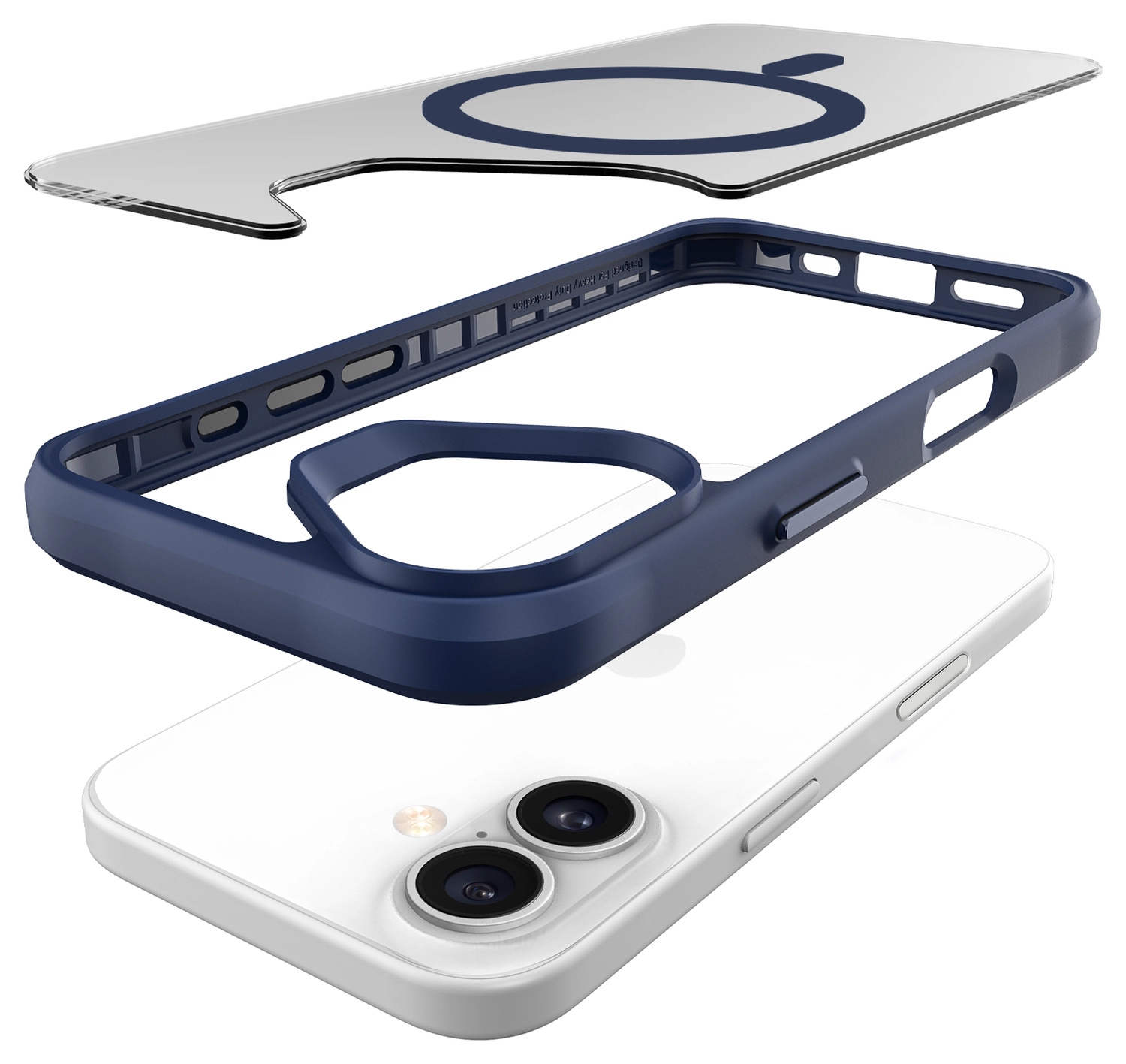 Buddi Hybrid Apple iPhone 17 Hoesje MagSafe Back Cover Matte Blauw afbeelding 11