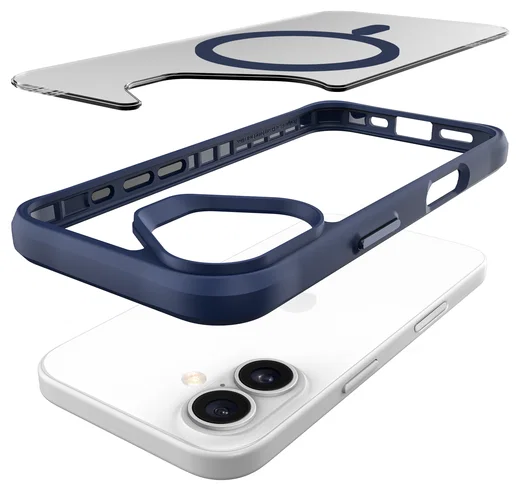 Buddi Hybrid Apple iPhone 17 Hoesje MagSafe Back Cover Matte Blauw afbeelding 11