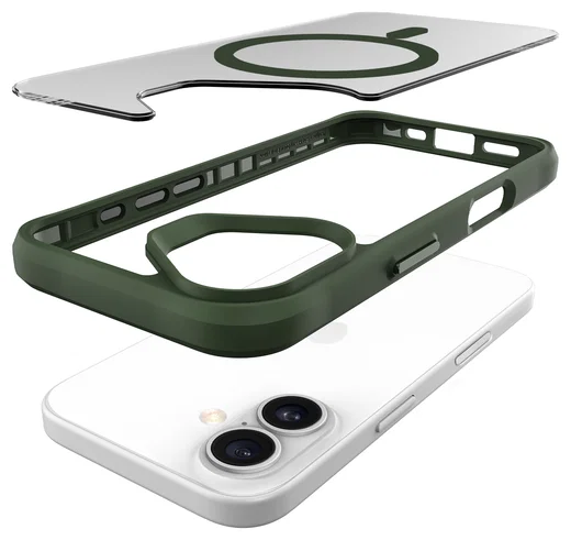 Buddi Hybrid Apple iPhone 17 Hoesje MagSafe Back Cover Matte Groen afbeelding 11