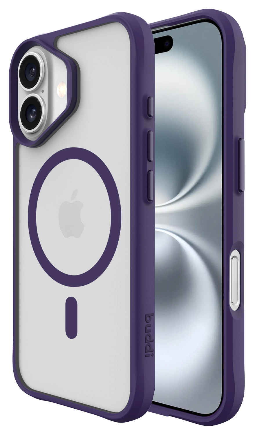 Buddi Hybrid Apple iPhone 17 Hoesje MagSafe Back Cover Matte Paars afbeelding 1
