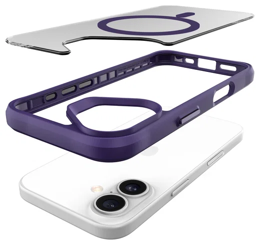 Buddi Hybrid Apple iPhone 17 Hoesje MagSafe Back Cover Matte Paars afbeelding 11