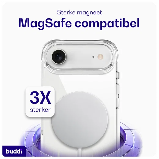 Buddi Core Apple iPhone Air Hoesje MagSafe Back Cover Transparant afbeelding 5