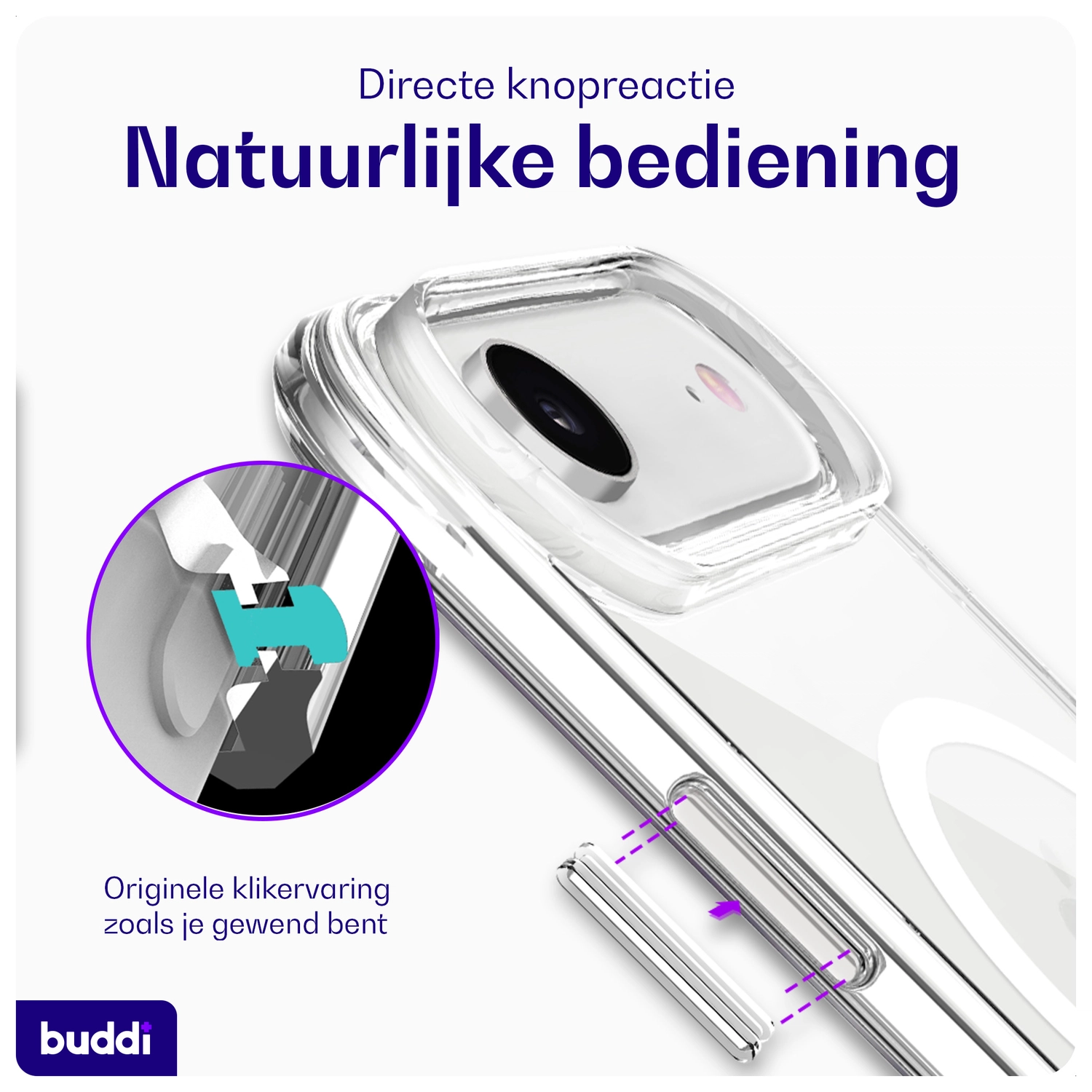 Buddi Core Apple iPhone Air Hoesje MagSafe Back Cover Transparant afbeelding 7
