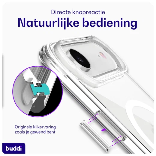 Buddi Core Apple iPhone Air Hoesje MagSafe Back Cover Transparant afbeelding 7