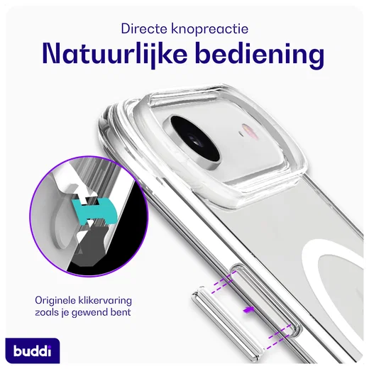 Buddi Core Apple iPhone Air Hoesje MagSafe Back Cover Matte Transparant afbeelding 7