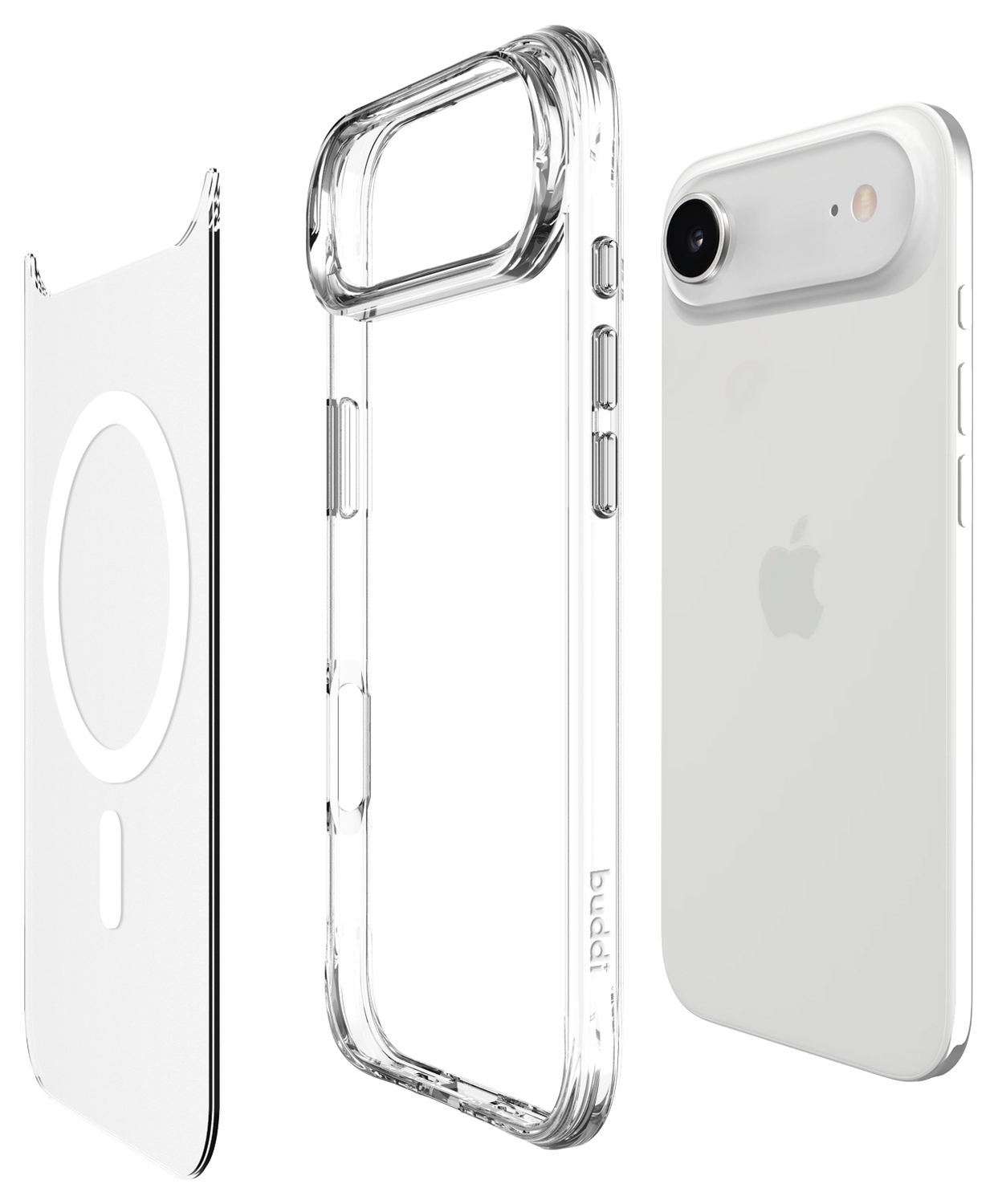 Buddi Core Apple iPhone Air Hoesje MagSafe Back Cover Matte Transparant afbeelding 10