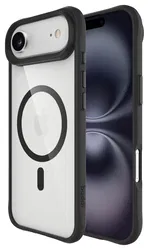 Buddi Hybrid Apple iPhone Air Hoesje MagSafe Back Cover Transparant Zwart afbeelding