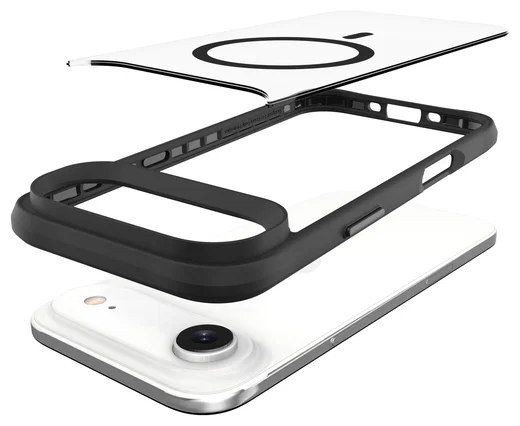 Buddi Hybrid Apple iPhone Air Hoesje MagSafe Back Cover Transparant Zwart afbeelding 11