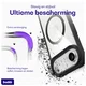 Buddi Hybrid Apple iPhone Air Hoesje MagSafe Back Cover Transparant Zwart afbeelding 3