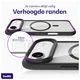 Buddi Hybrid Apple iPhone Air Hoesje MagSafe Back Cover Transparant Zwart afbeelding 5