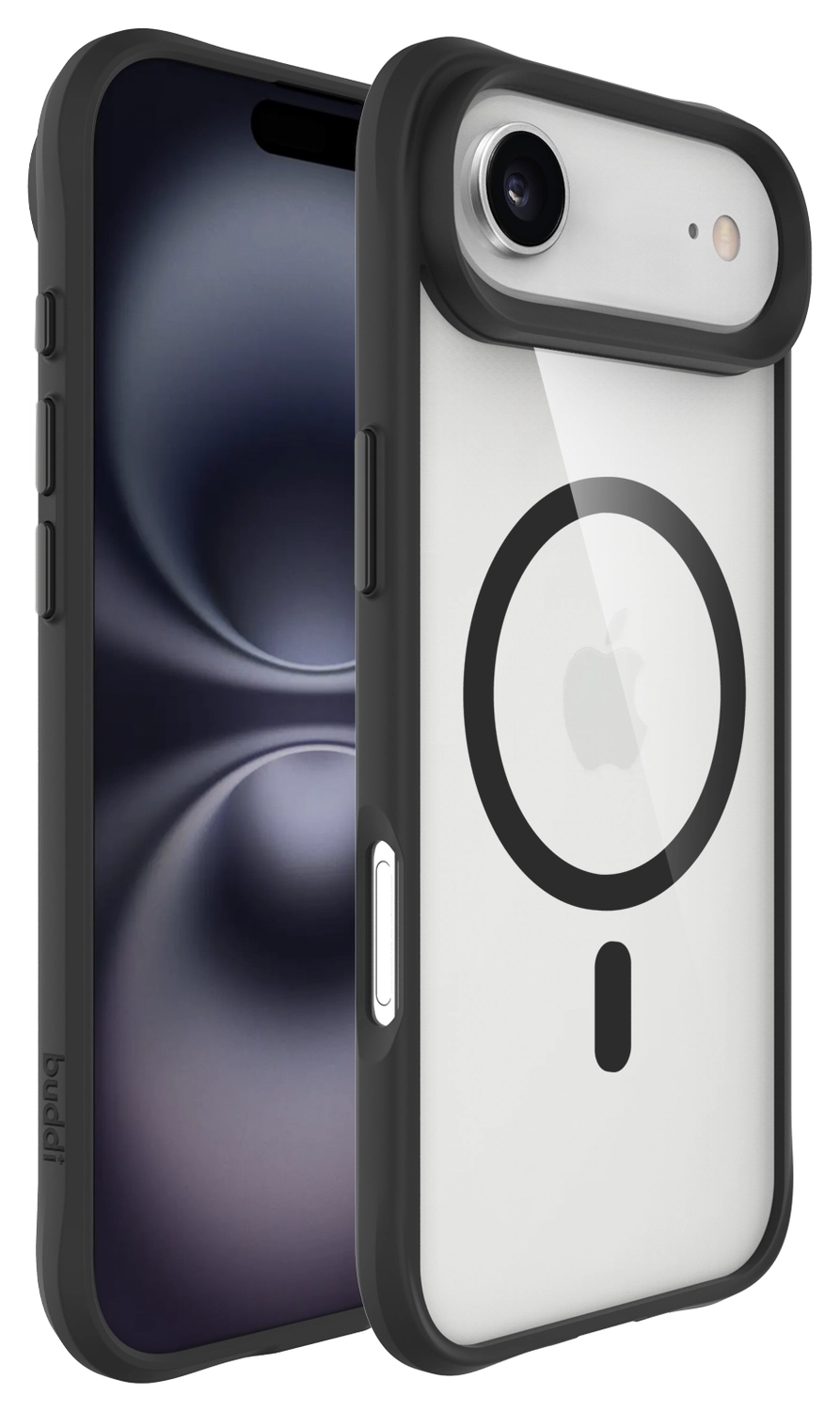 Buddi Hybrid Apple iPhone Air Hoesje MagSafe Back Cover Transparant Zwart afbeelding 9