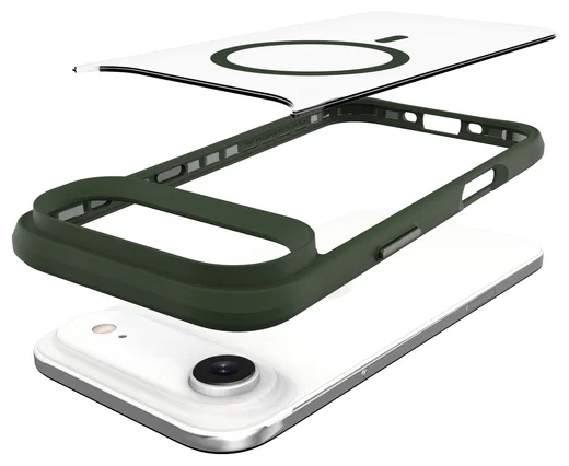 Buddi Hybrid Apple iPhone Air Hoesje MagSafe Back Cover Transparant Groen afbeelding 11