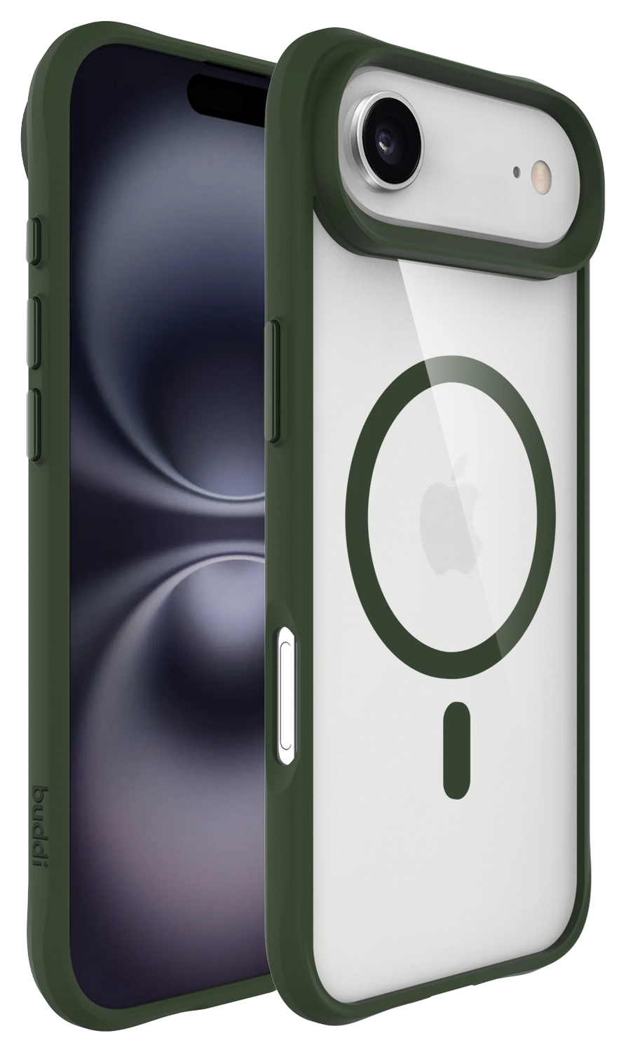 Buddi Hybrid Apple iPhone Air Hoesje MagSafe Back Cover Transparant Groen afbeelding 9