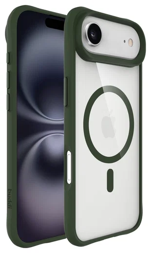 Buddi Hybrid Apple iPhone Air Hoesje MagSafe Back Cover Transparant Groen afbeelding 9