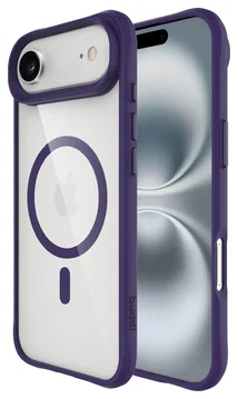 Buddi Hybrid Apple iPhone Air Hoesje MagSafe Back Cover Transparant Paars