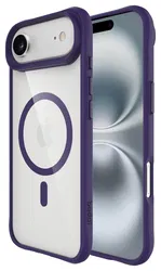 Buddi Hybrid Apple iPhone Air Hoesje MagSafe Back Cover Transparant Paars afbeelding