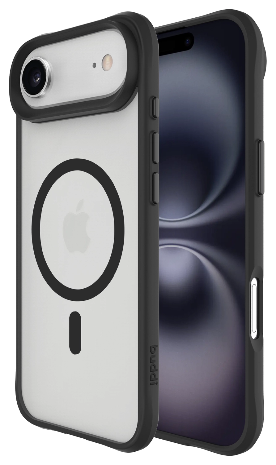 Buddi Hybrid Apple iPhone Air Hoesje MagSafe Back Cover Matte Zwart afbeelding 1