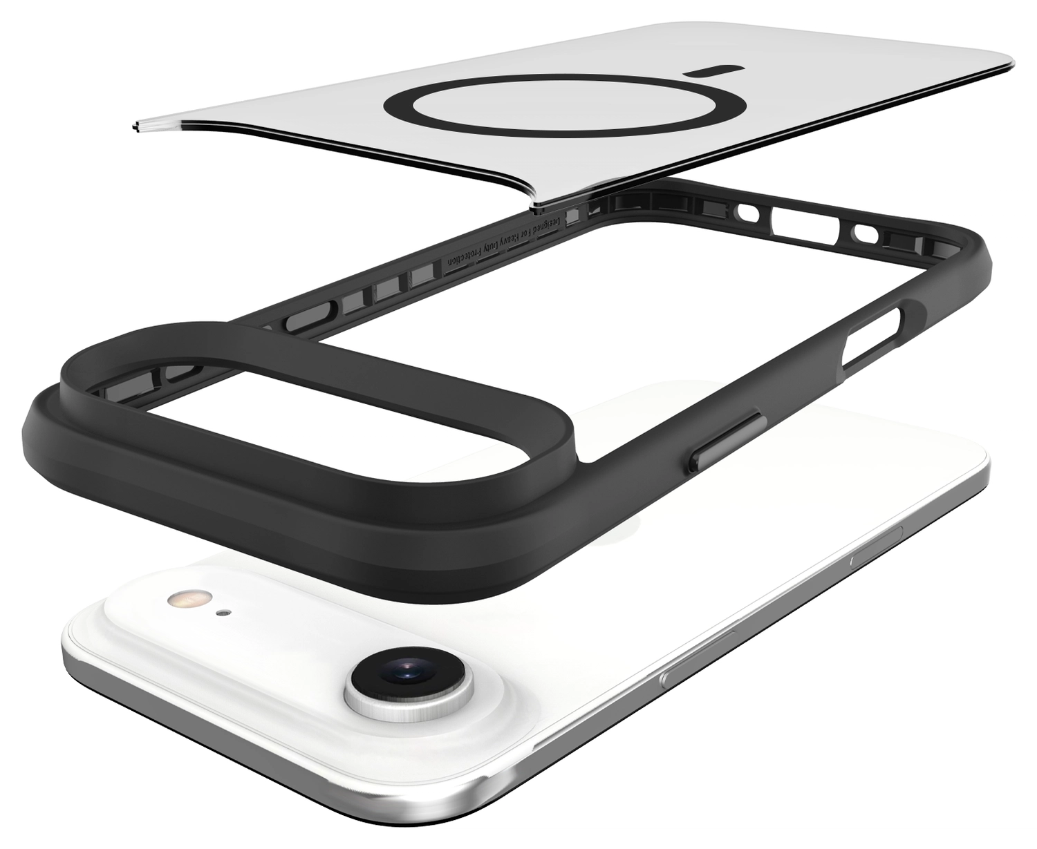 Buddi Hybrid Apple iPhone Air Hoesje MagSafe Back Cover Matte Zwart afbeelding 11