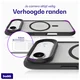 Buddi Hybrid Apple iPhone Air Hoesje MagSafe Back Cover Matte Zwart afbeelding 5
