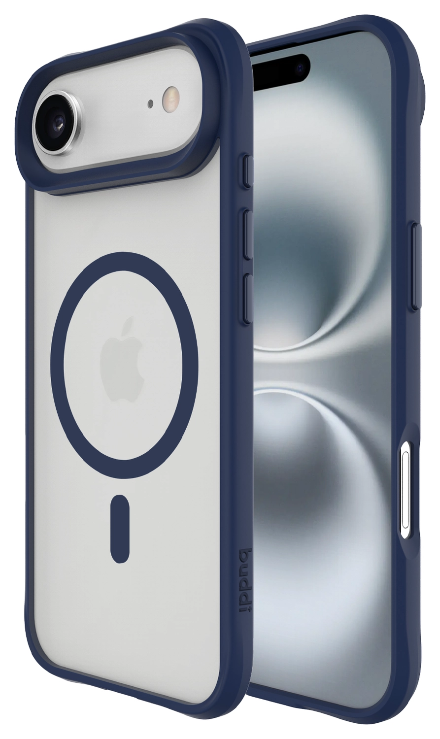 Buddi Hybrid Apple iPhone Air Hoesje MagSafe Back Cover Matte Blauw afbeelding 1