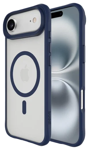 Buddi Hybrid Apple iPhone Air Hoesje MagSafe Back Cover Matte Blauw afbeelding 1