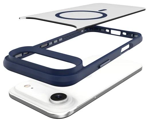 Buddi Hybrid Apple iPhone Air Hoesje MagSafe Back Cover Matte Blauw afbeelding 11