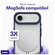 Buddi Hybrid Apple iPhone Air Hoesje MagSafe Back Cover Matte Blauw afbeelding 4