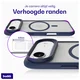 Buddi Hybrid Apple iPhone Air Hoesje MagSafe Back Cover Matte Blauw afbeelding 5