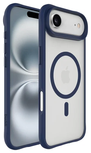 Buddi Hybrid Apple iPhone Air Hoesje MagSafe Back Cover Matte Blauw afbeelding 9